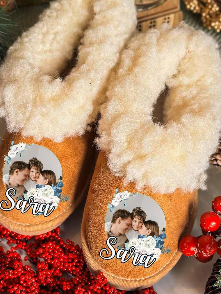 Pantufas Personalizados C/FOTOGRAFIA + NOME  1