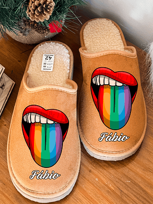 Chinelos Personalizados LGBT+ + NOME