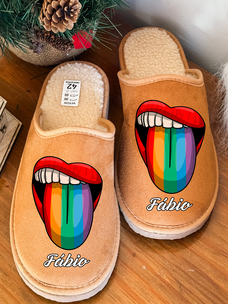 Chinelos Personalizados LGBT+ + NOME 1