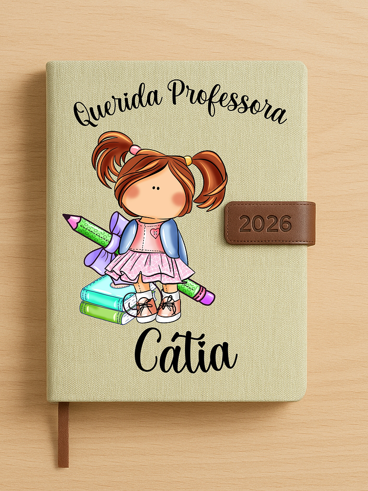 Agenda Diária Personalizadas Boneca Escolar 1