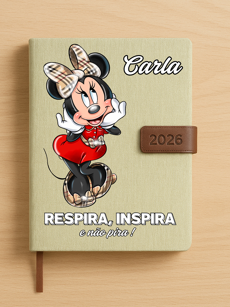 Agenda Diária Personalizadas Minnie + Frase 1