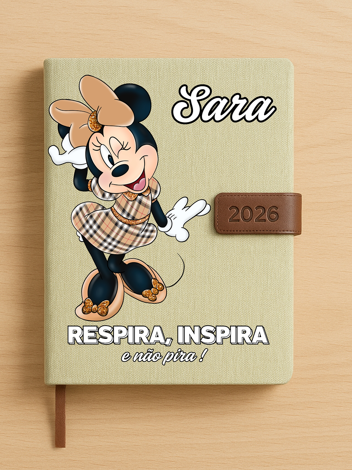 Agenda Diária Personalizadas Minnie + Frase 1