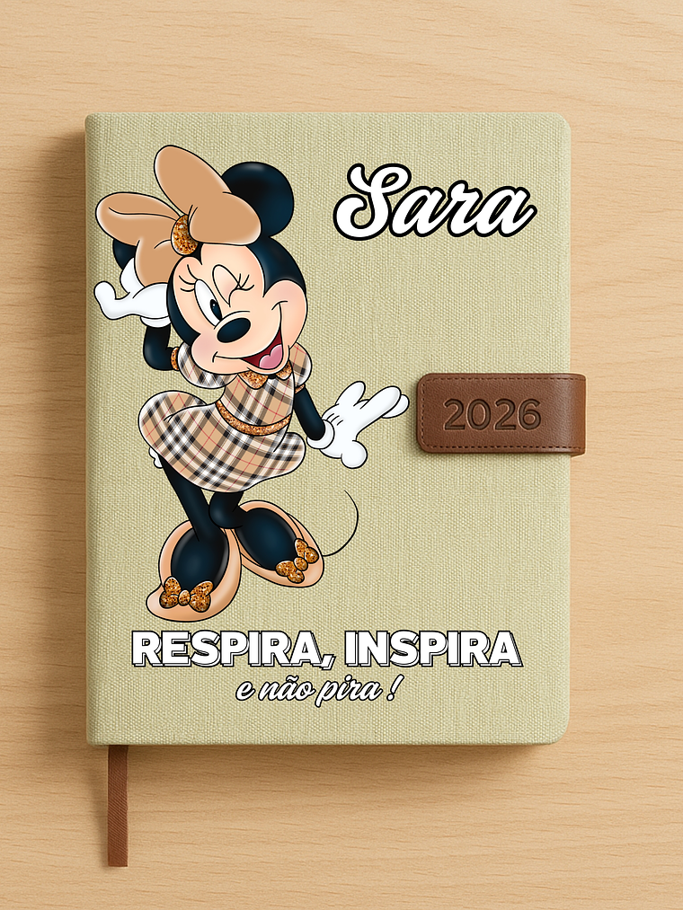 Agenda Diária Personalizadas Minnie + Frase 1
