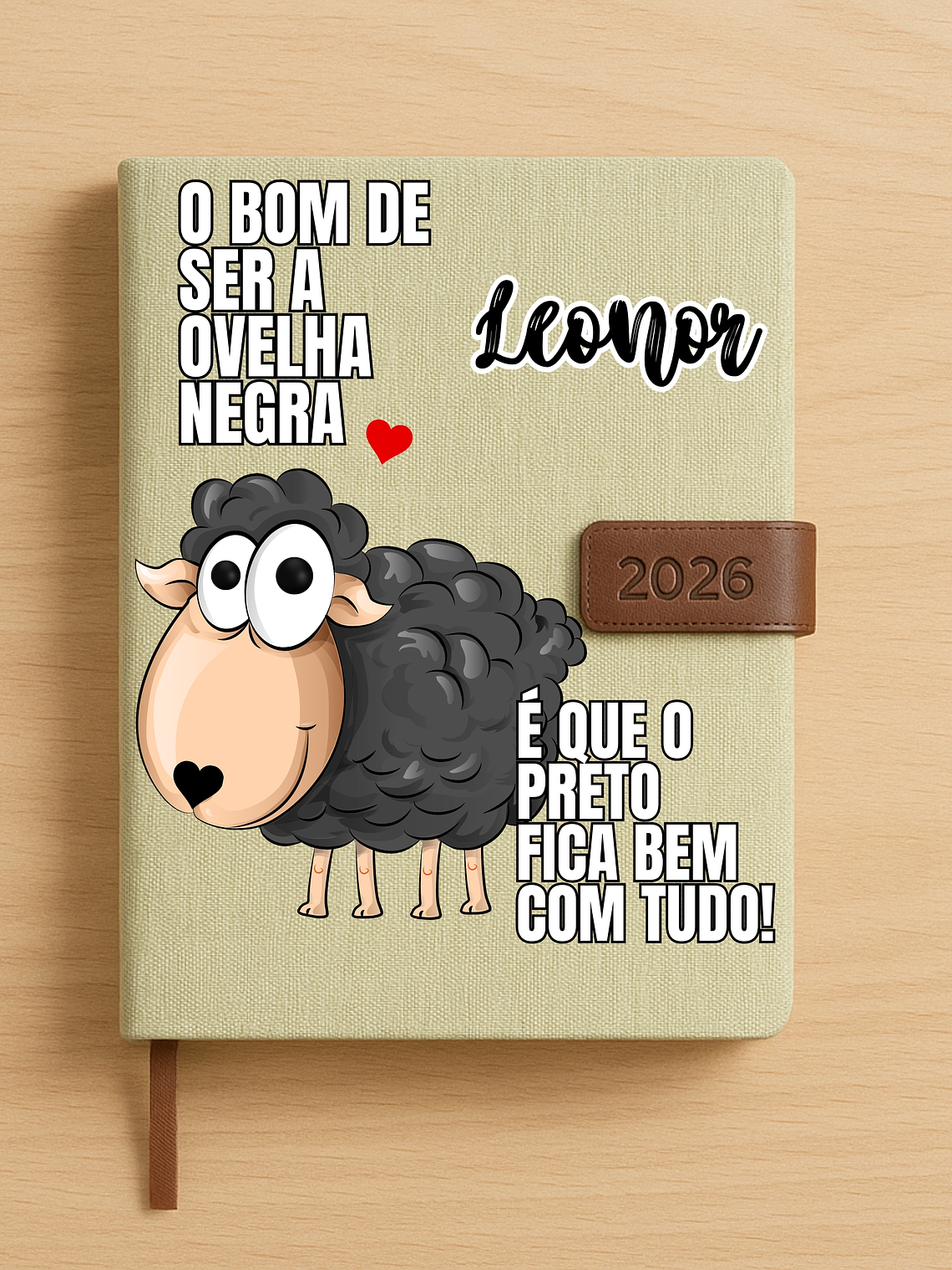 Agenda Diária Personalizadas Ovelha Negra + Nome 1