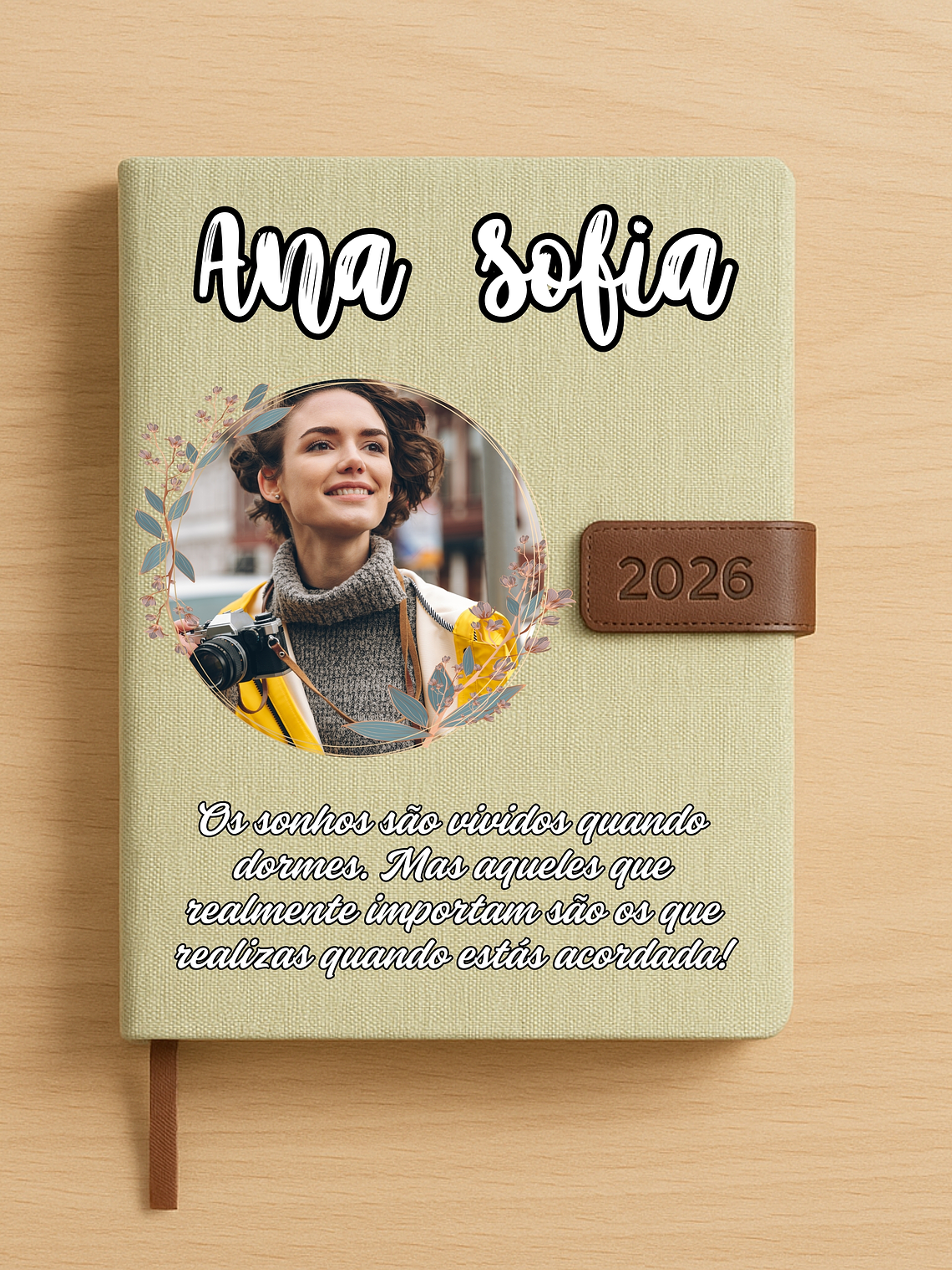 Agenda Diária Personalizadas Fotografia + Frase 1