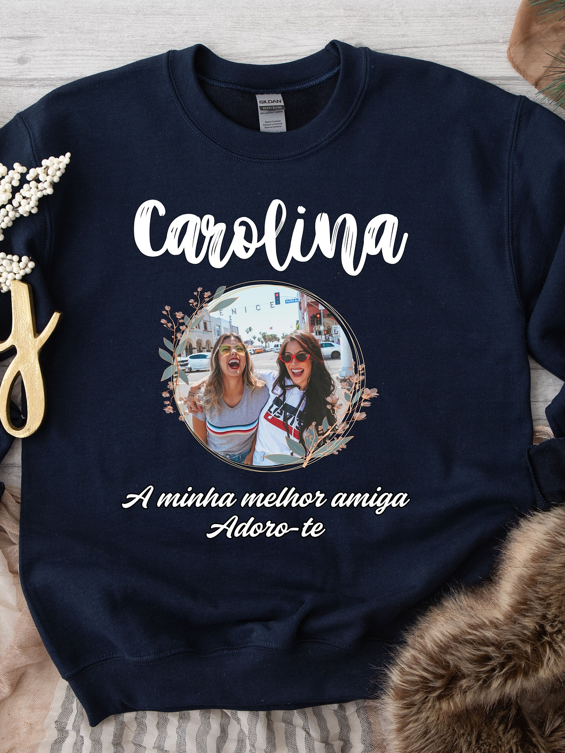 Sweat Natal Personalizada Fotografia + Frase  1