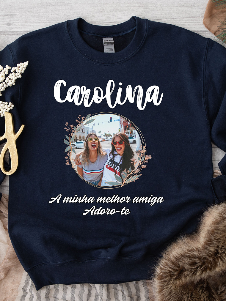 Sweat Natal Personalizada Fotografia + Frase  1