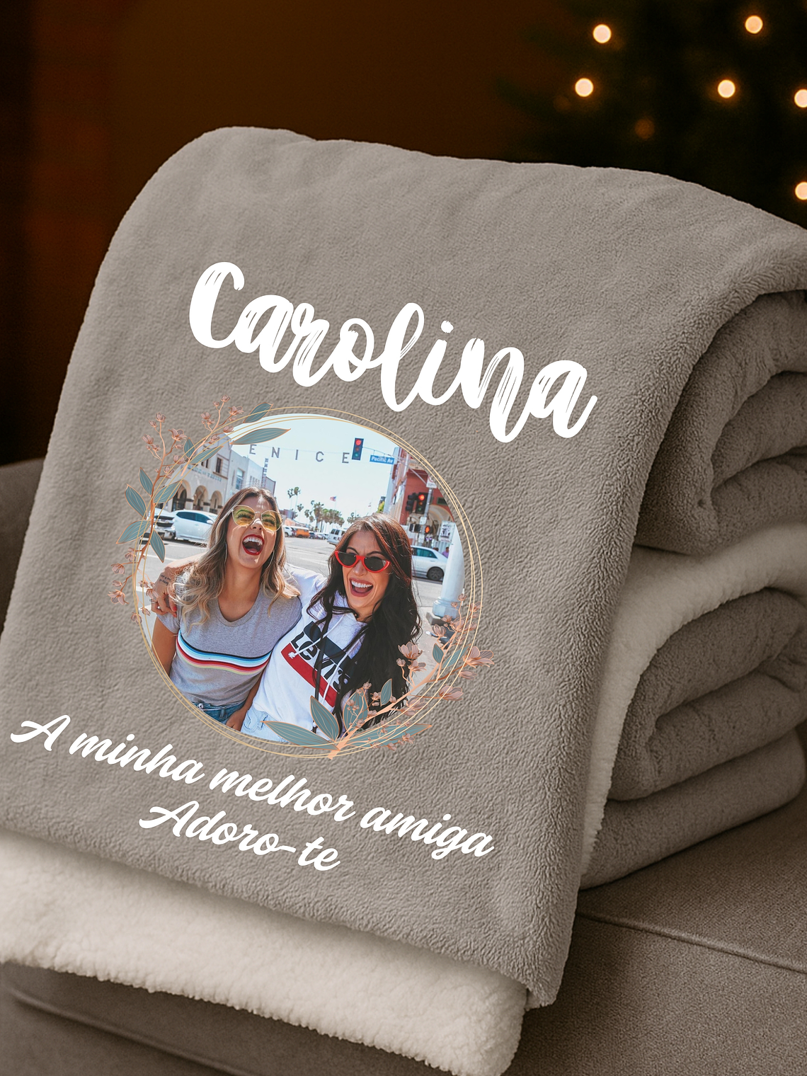 MANTA PERSONALIZADA FOTOGRAFIA + FRASE 1