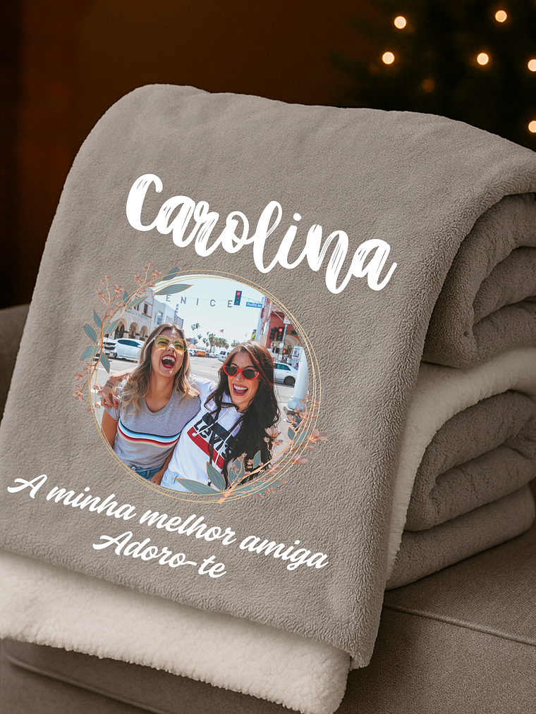 MANTA PERSONALIZADA FOTOGRAFIA + FRASE 1