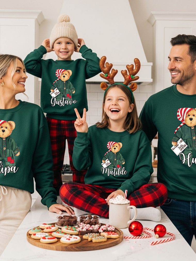 Sweat Natal Personalizada - Cardadas - Ursinhos 1