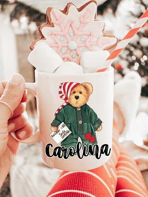 Caneca Personalizados Natal Ursinhos – Surpreenda com Carinho