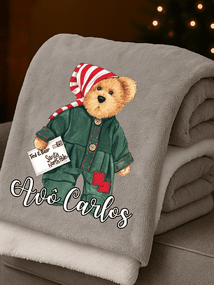 Manta Personalizados Natal Ursinhos – Surpreenda com Carinho