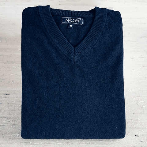 Sweater Sin Mangas Azul Marino