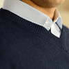 Sweater Cuello V Clásico Azul Marino