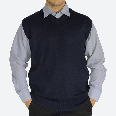 Sweater Sin Mangas Azul Marino