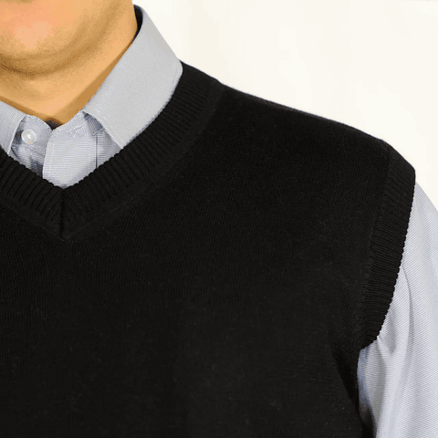 Sweater Sin Mangas Negro