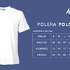 Polera Polo Bordada Negro/Celeste