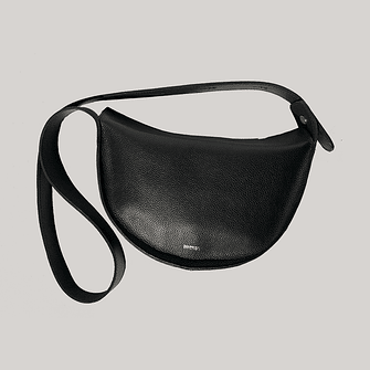 THE MOON BAG GRAINED LEATHER BLACK