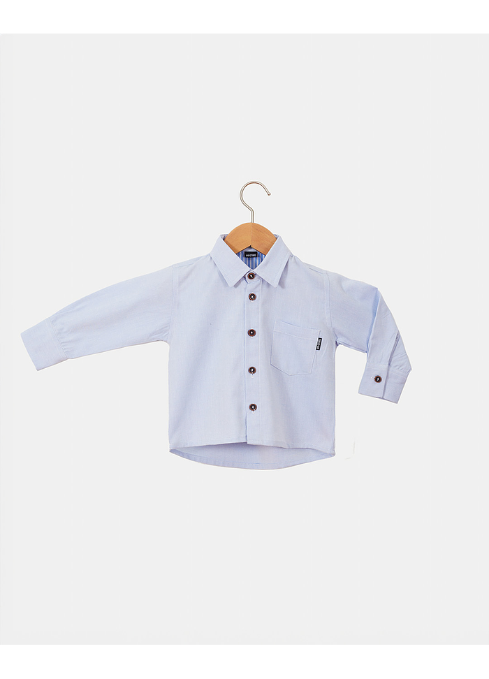 CAMISA NIÑO OXFORD CELESTE