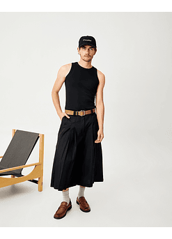 NOT SKIRT LINO NEGRO