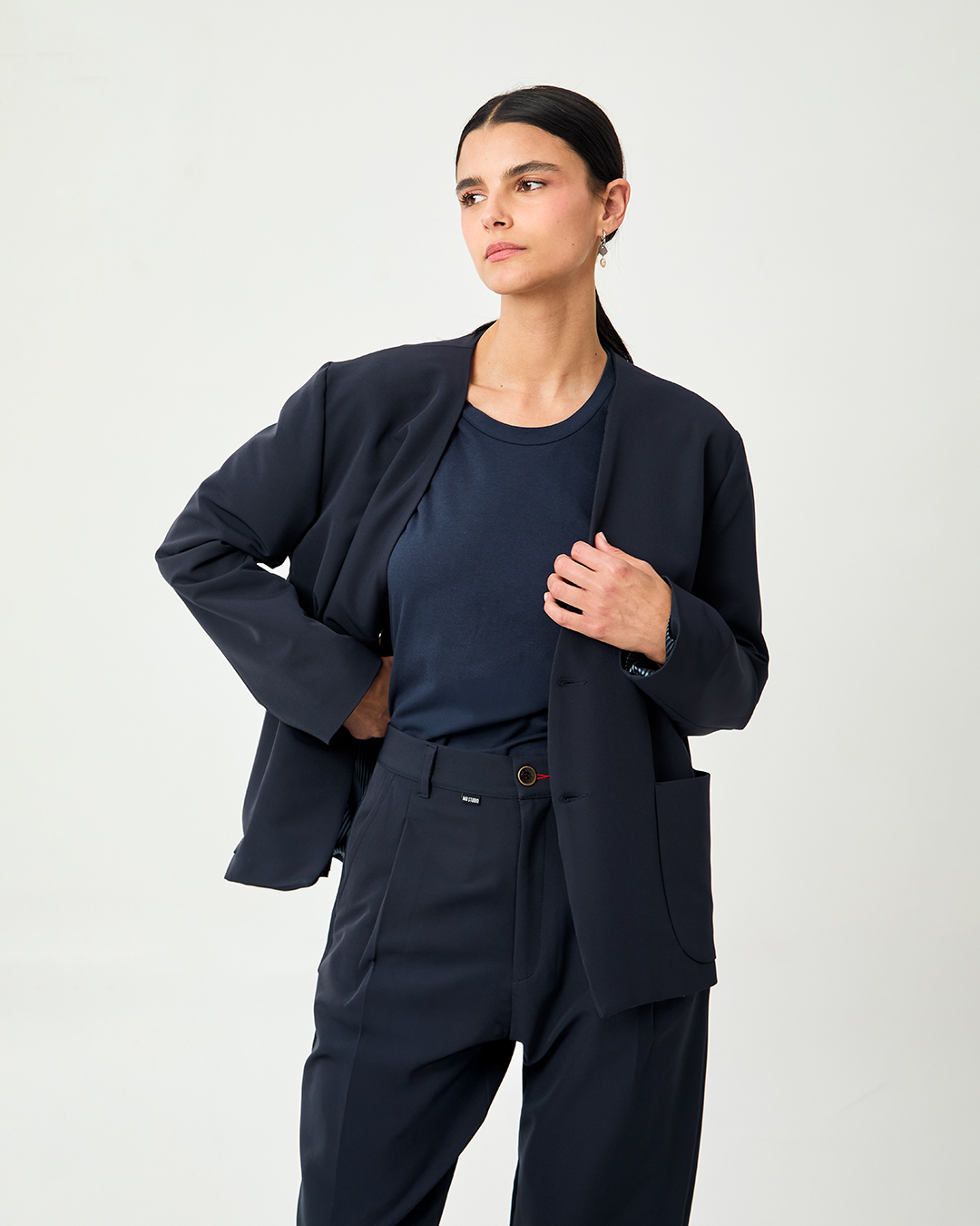 PANTALON OM STRIP MARINO 2