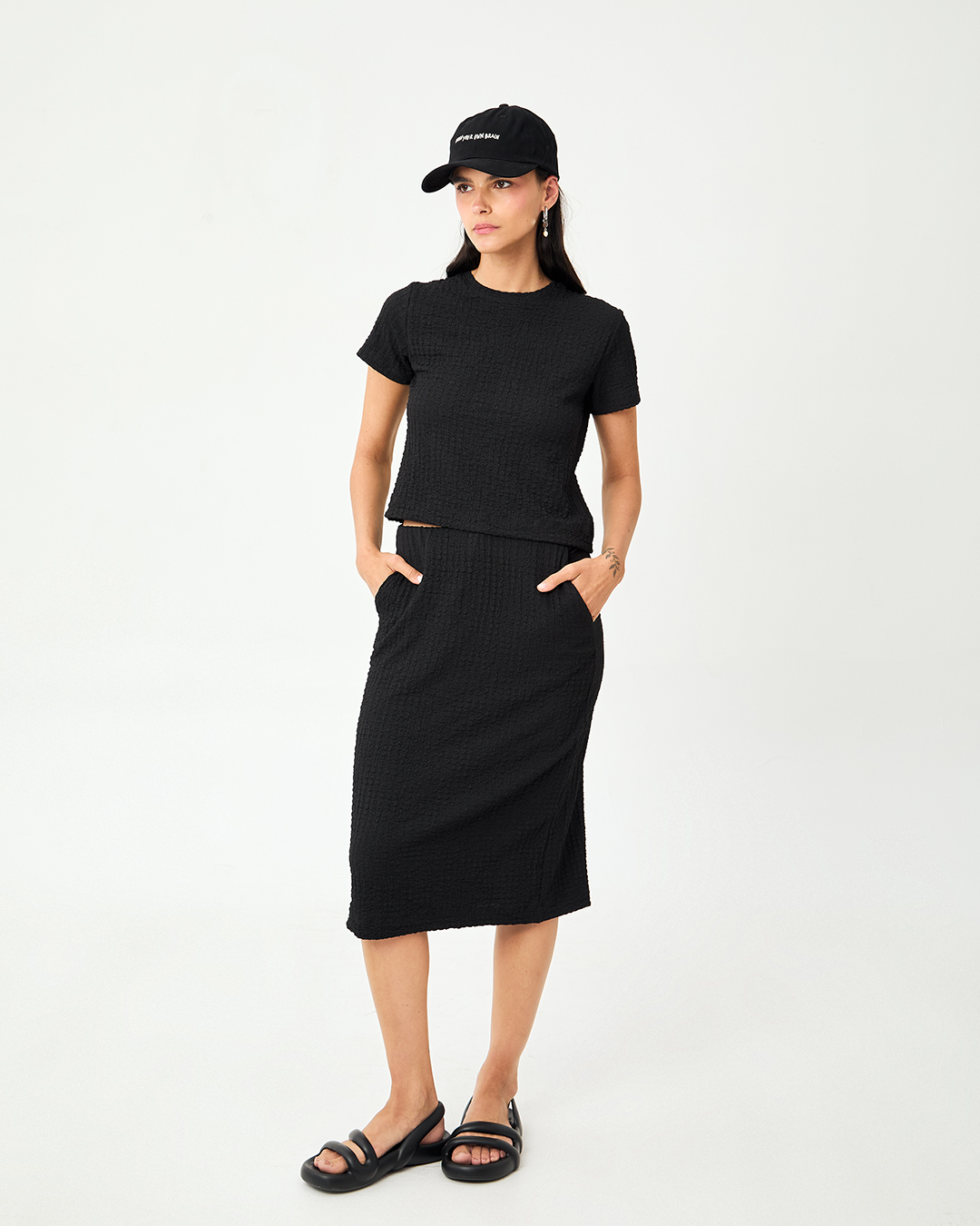 FALDA JUNE MIDI NEGRO 5