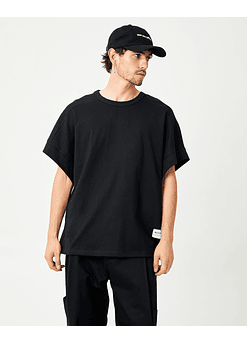 POLERA ANTON CROP NEGRO