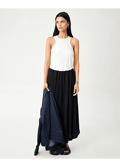 VESTIDO RAWA CRUDO/NEGRO