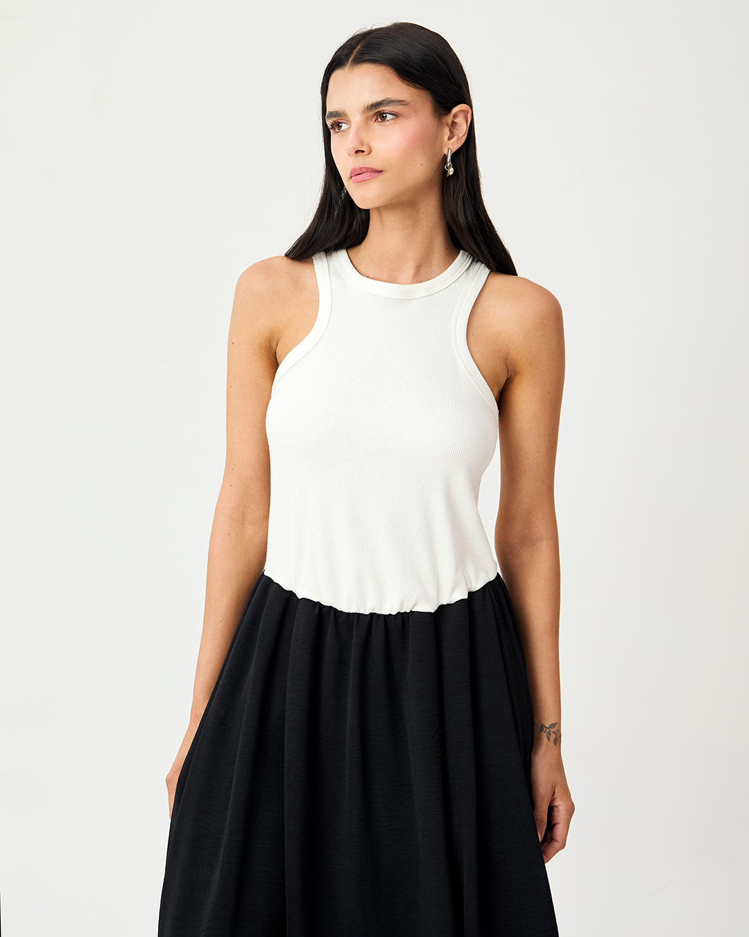 VESTIDO RAWA CRUDO/NEGRO 3