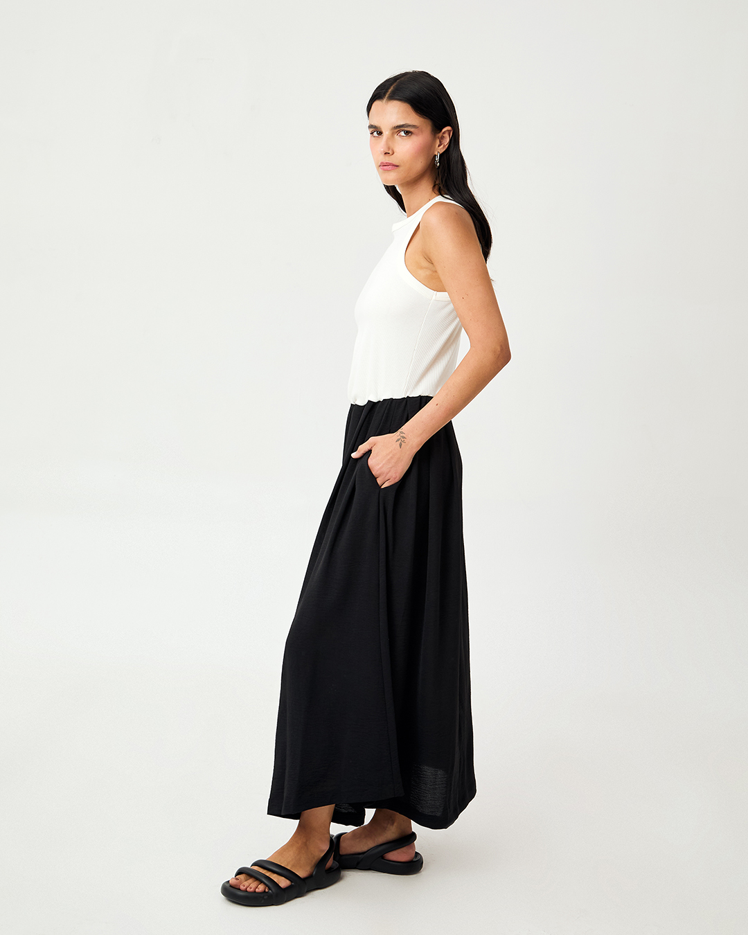 VESTIDO RAWA CRUDO/NEGRO 6