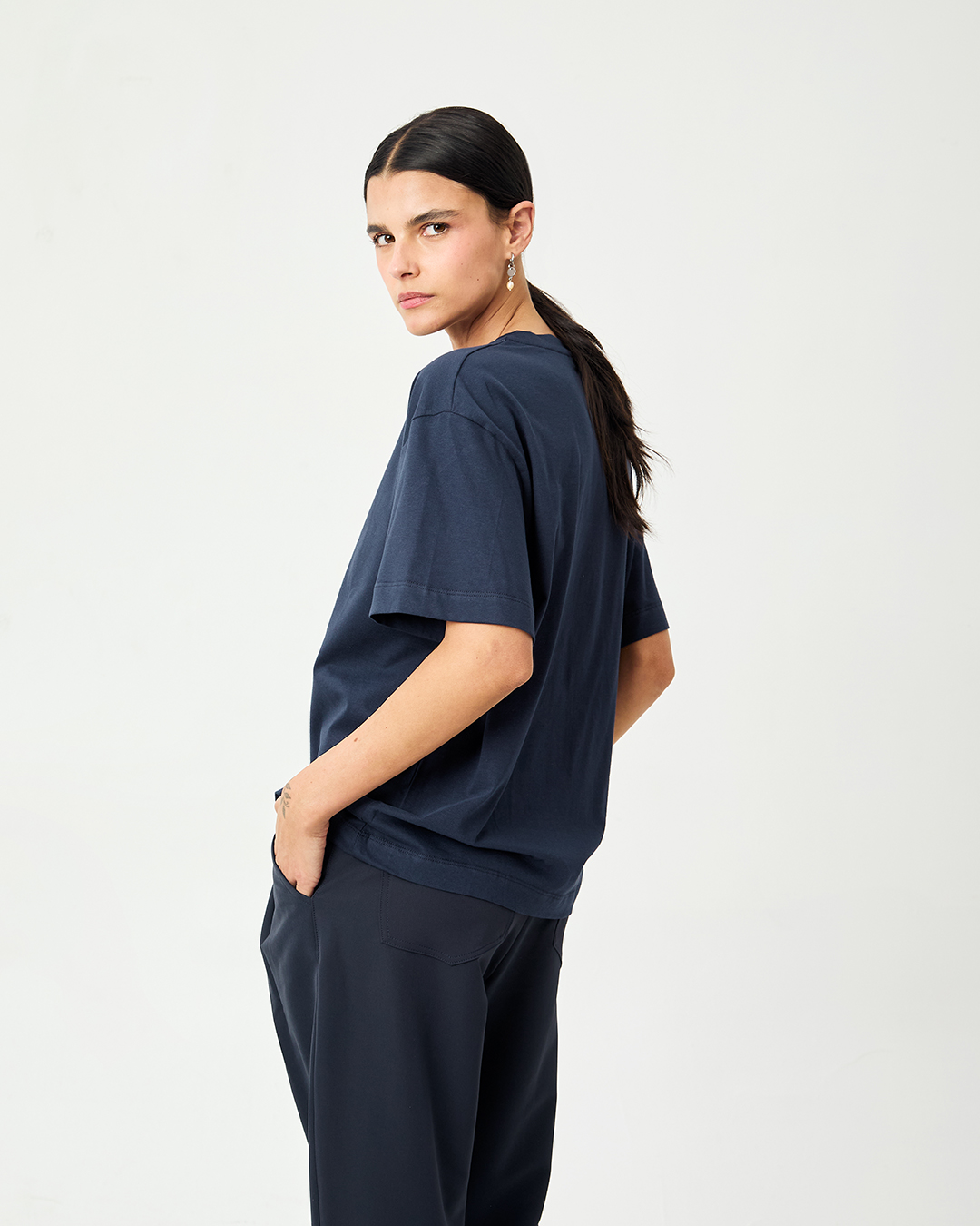 PANTALON OM STRIP MARINO 9