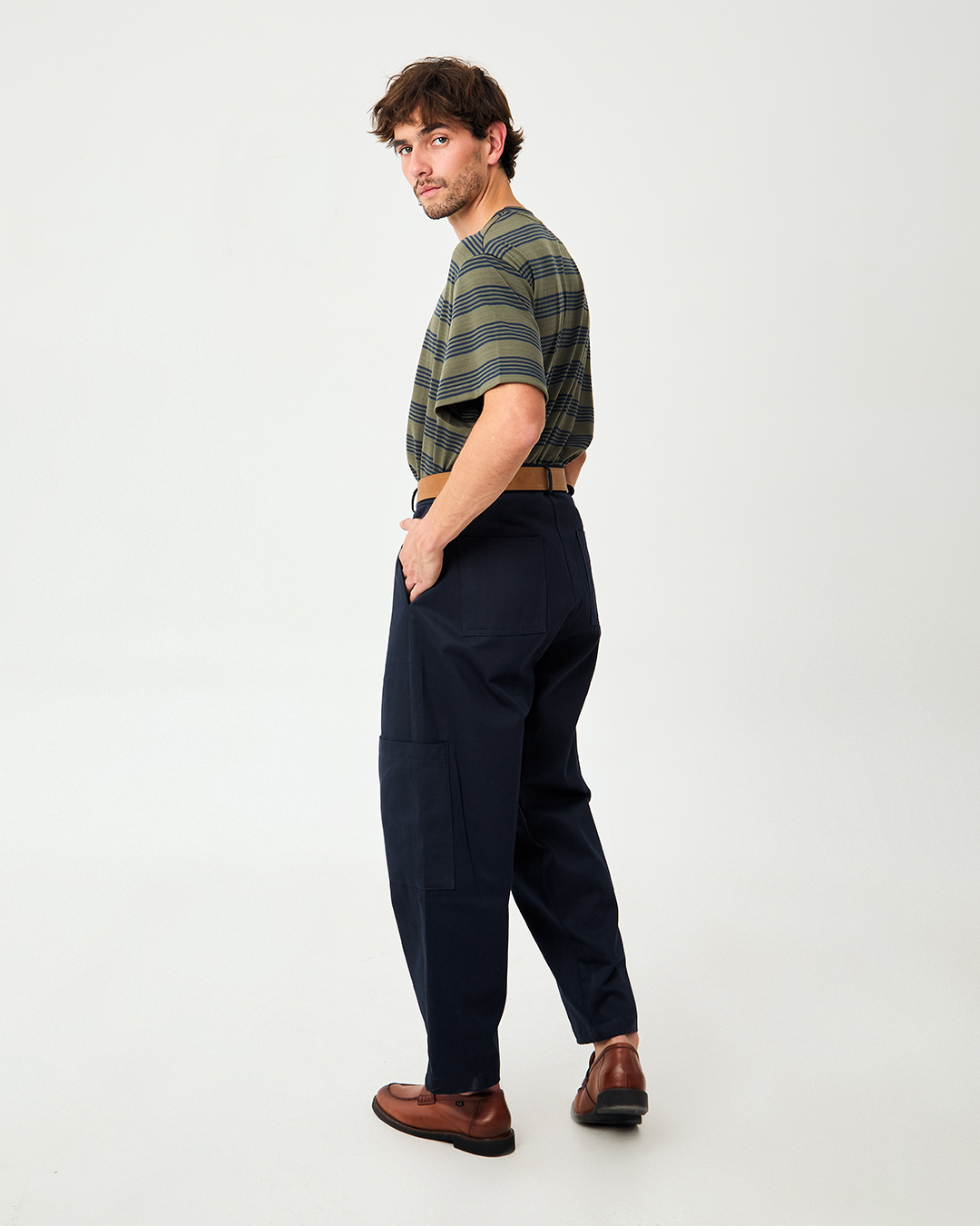 PANTALON OM STRIP MARINO 8