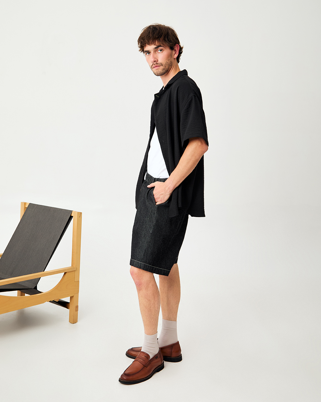 SHORT BOXER DENIM NEGRO 3