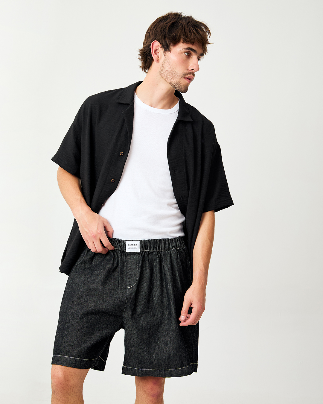 SHORT BOXER DENIM NEGRO 1