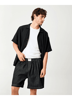 SHORT BOXER DENIM NEGRO