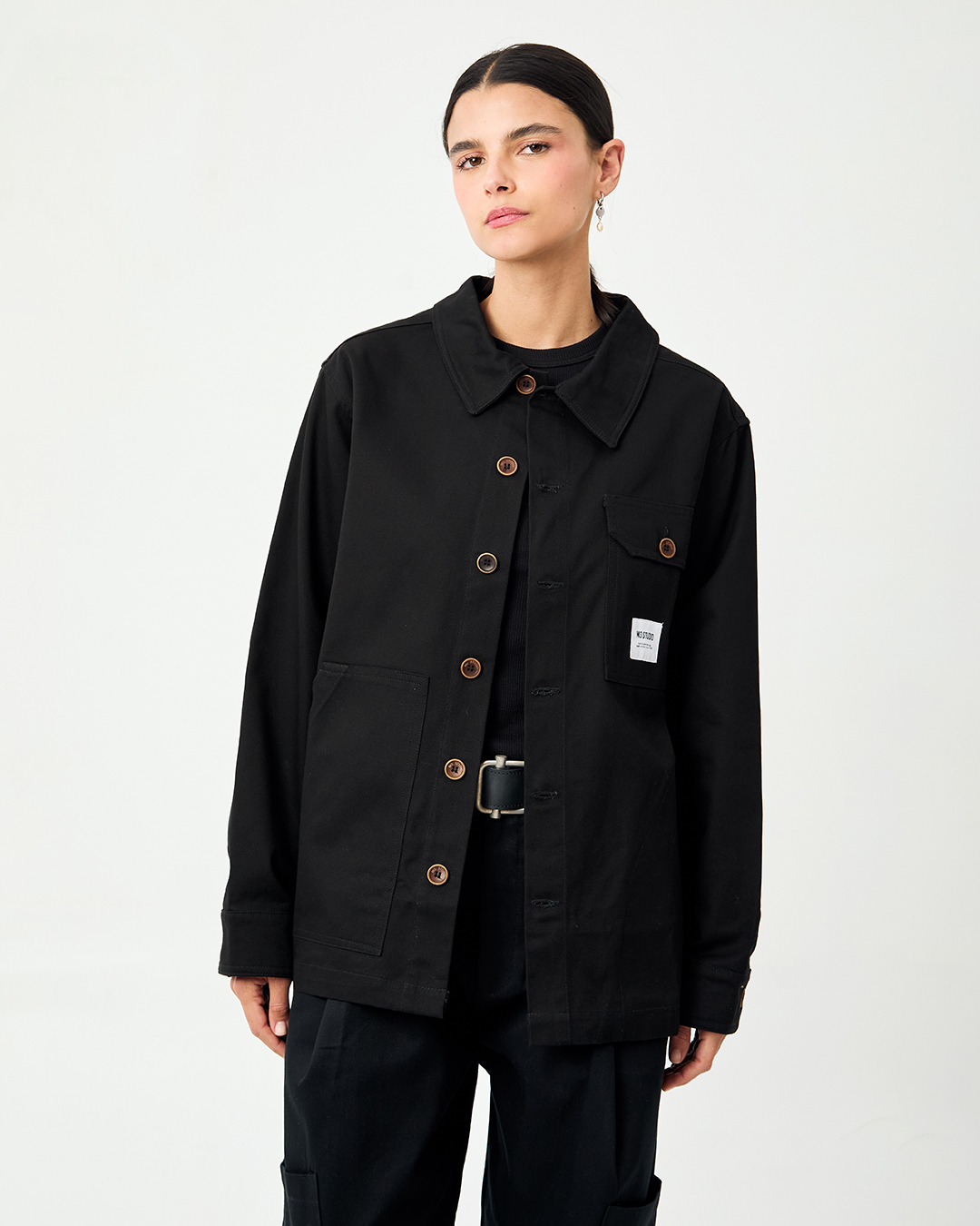 CHAQUETA RUMI UTILITARIA NEGRA  3