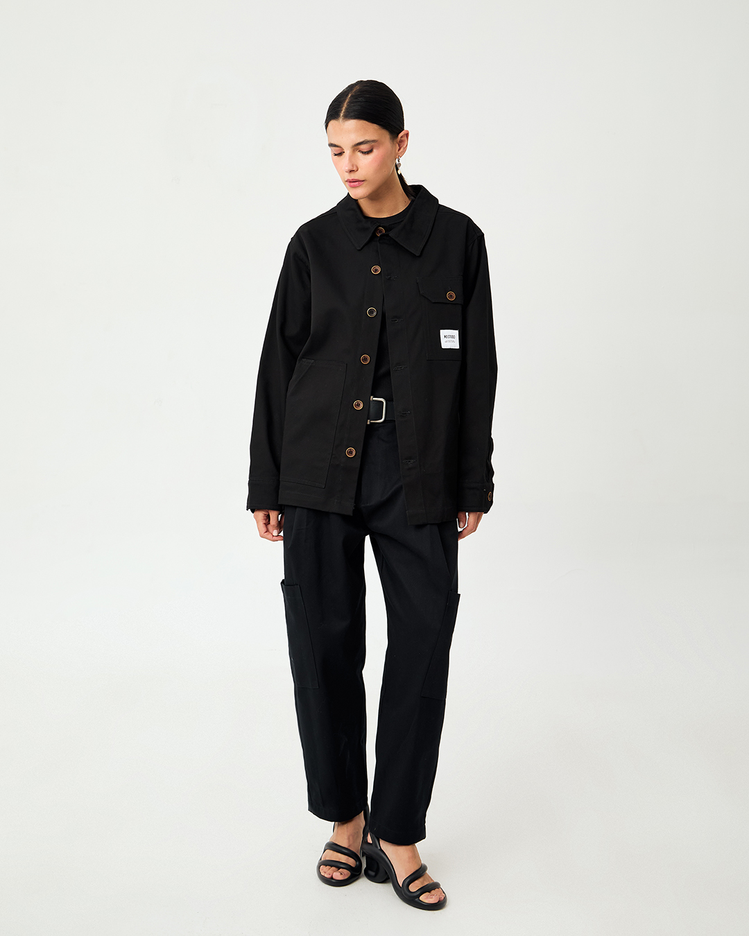 CHAQUETA RUMI UTILITARIA NEGRA  6