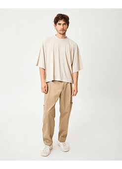 POLERA ANKA BOXY ACANALADO SISAL