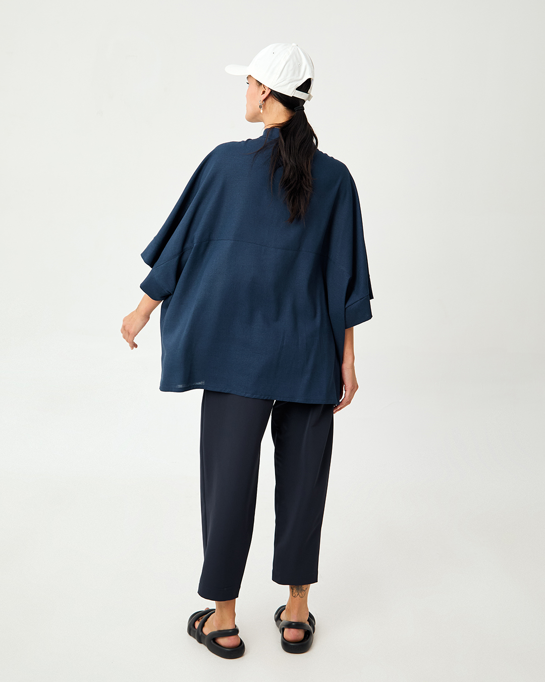 CAMISA ALBAR LINO MARINO 8