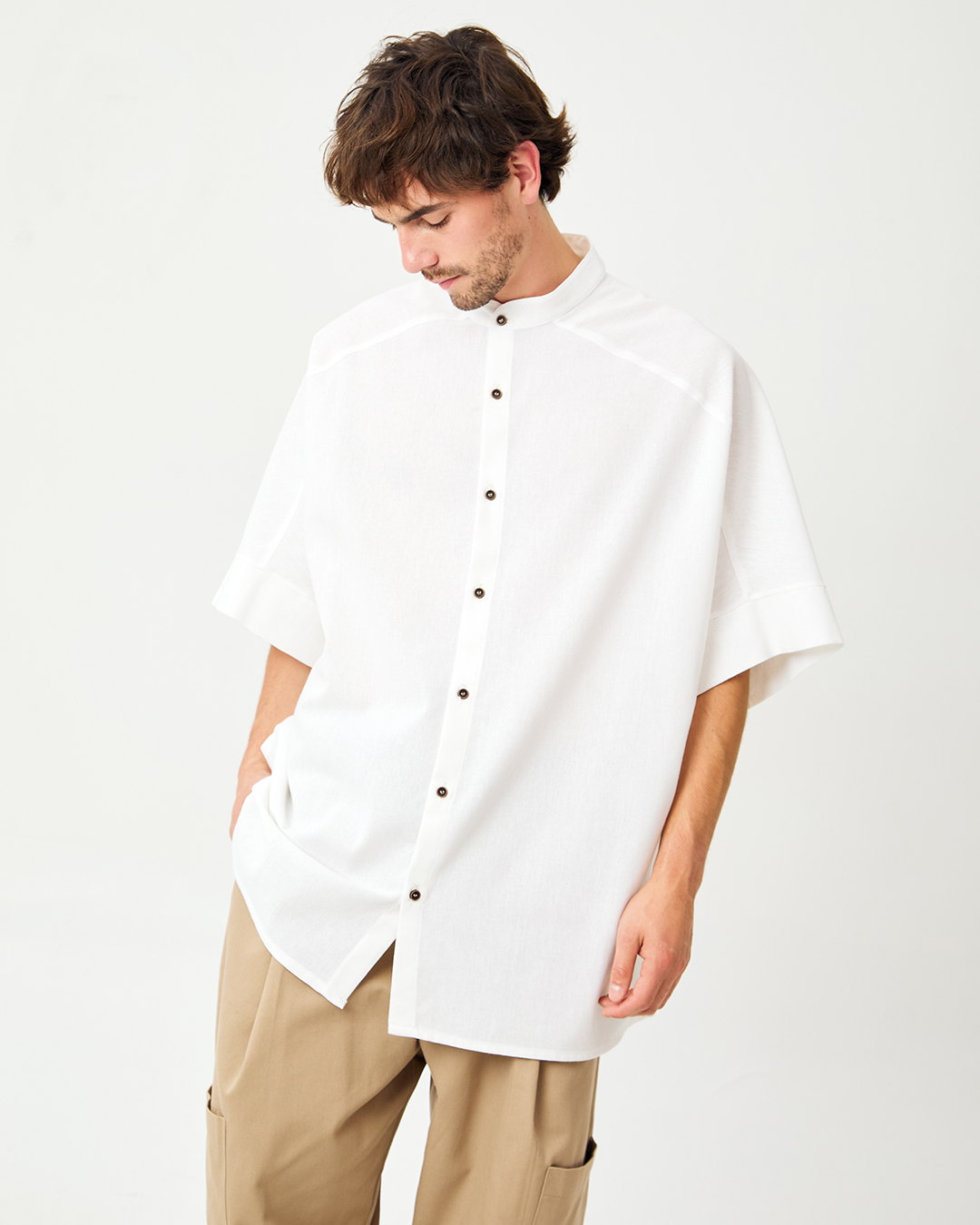 CAMISA ALBAR TIZA LINO 2