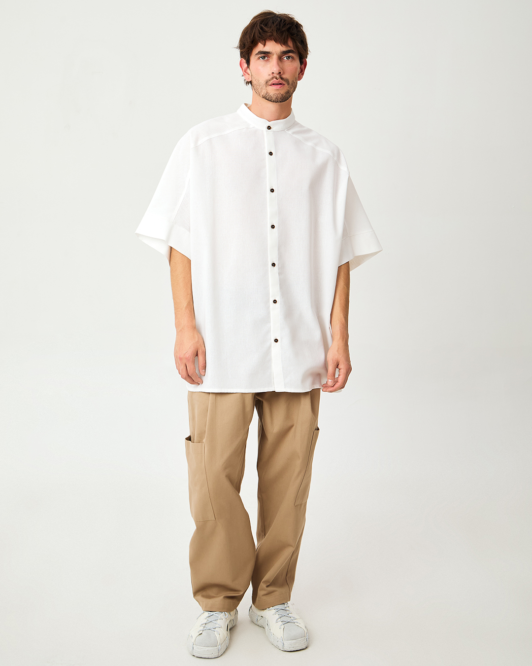 CAMISA ALBAR TIZA LINO 1