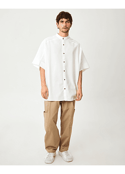 CAMISA ALBAR TIZA LINO