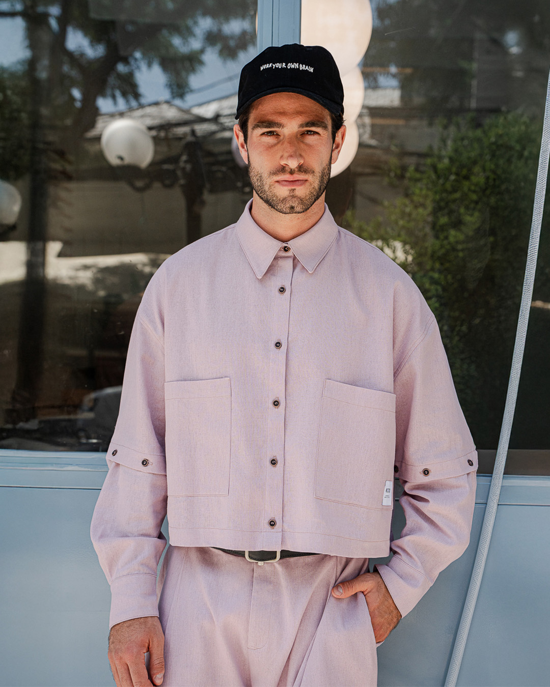 CAMISA ADJUST ME CROP LINO ROSA 2