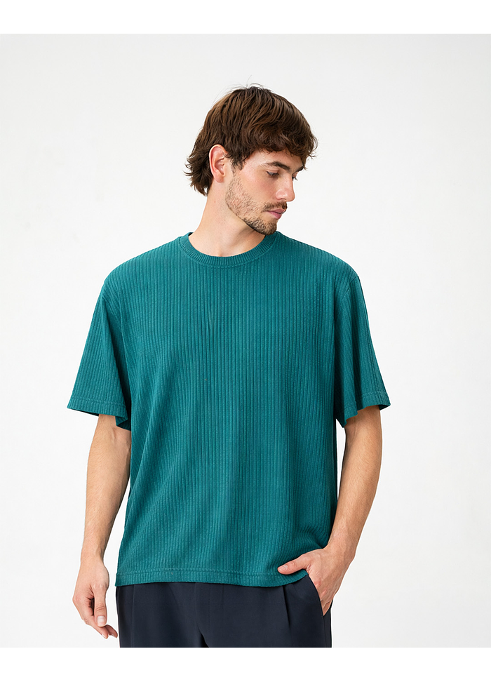 POLERA ATIQ ACANALADA BOSQUE