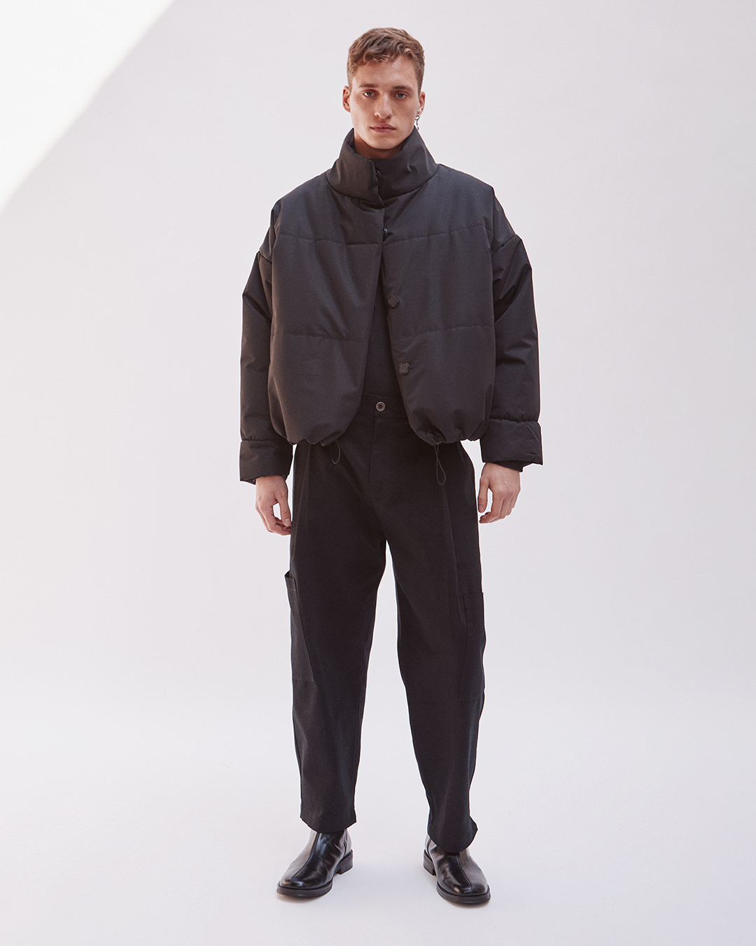 PARKA DERRIDA CROP NEGRA  3