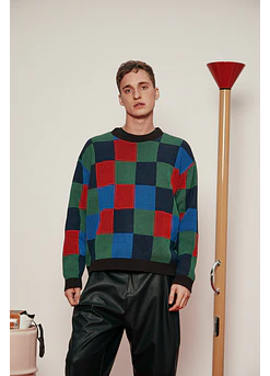 SWEATER PIXEL BOLD COLOR