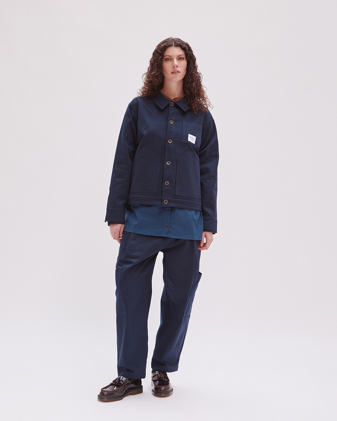 CHAQUETA AWAKI CROP MARINO 3