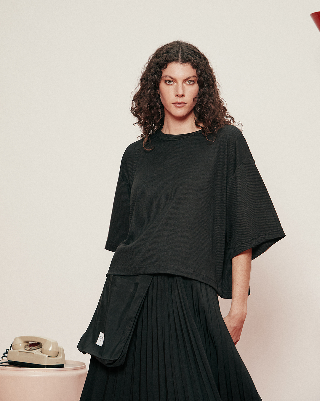 POLERA ANKA BOXY ACANALADO NEGRO 1