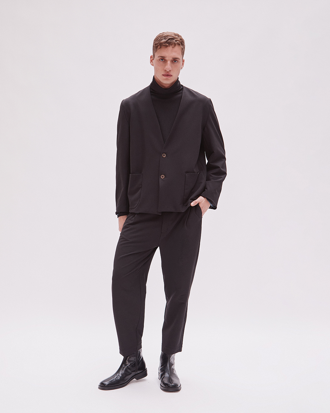 PANTALON OM STRIP NEGRO 4