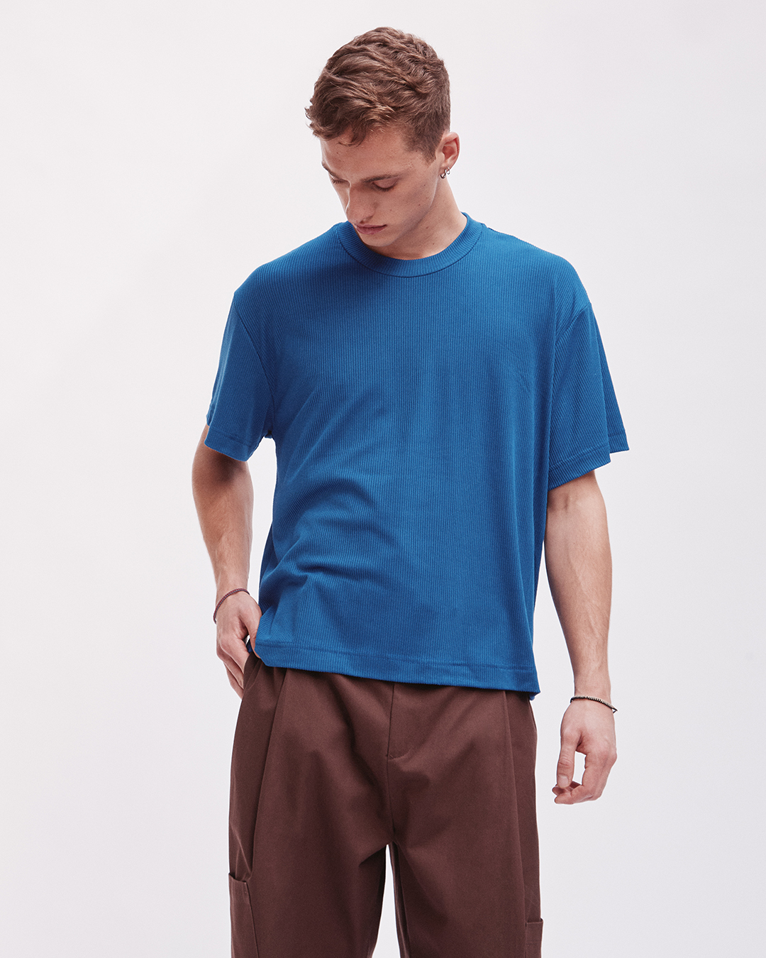 POLERA ATIQ ACANALADA COBALTO 1